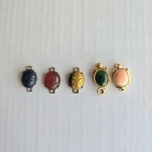 Vintage Stunning Scarab Beetle Braclet Pieces. 2 925 All Genuine Gems